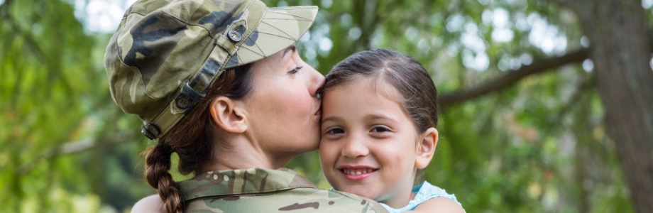photo of military mom and daugther