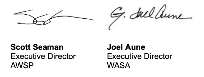 AWSP/WASA signature block
