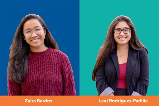 US Senate Youth Scholarship Winners Zaira Bardos and Lexi Rodriguez-Padilla