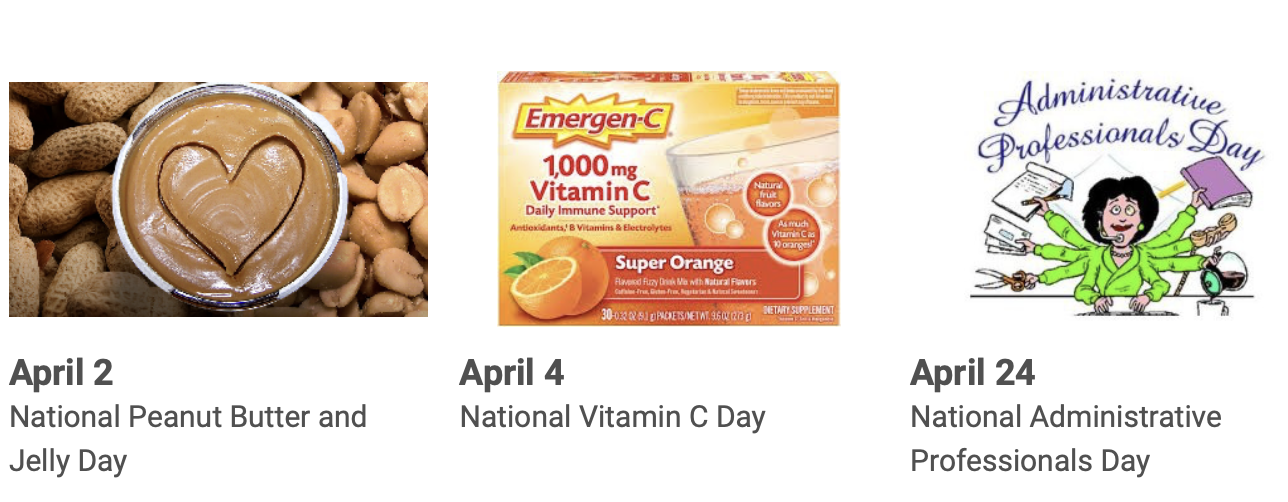 peanut butter, emergen-c, and a cartoon for administrative professionals day